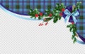 Christmas blue tartan decor