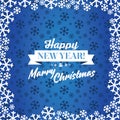 Christmas blue vector background. Card or invitation. Royalty Free Stock Photo
