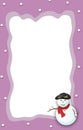 Christmas boder /Snowman frame Royalty Free Stock Photo