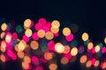 Christmas bokeh glowing holiday background. Glowing holiday abstract defocused lights Royalty Free Stock Photo