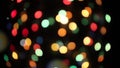 Christmas bokeh light abstract holiday background. Defocused ligths of Christmas