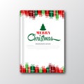 Christmas book cover or flyer template Royalty Free Stock Photo