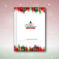 Christmas book cover or flyer template Royalty Free Stock Photo