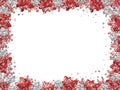 Christmas border background card abstract snowflakes winter holidays sparks glitter Royalty Free Stock Photo