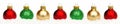 Christmas border baubles in snow isolated Royalty Free Stock Photo