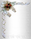 Christmas Border Bow and ribbons Royalty Free Stock Photo