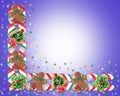 Christmas Border Cookies and Candy Royalty Free Stock Photo
