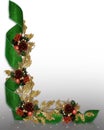 Christmas border elegant ribbons Royalty Free Stock Photo