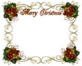 Christmas border frame 3D text Royalty Free Stock Photo