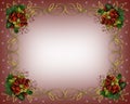 Christmas Border frame gold Royalty Free Stock Photo