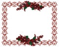 Christmas Border holly berries Royalty Free Stock Photo