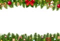 Christmas Border Isolated White Background Royalty Free Stock Photo