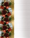 Christmas border pine cones and bow Royalty Free Stock Photo