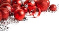 Christmas border with red ornament Royalty Free Stock Photo