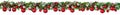 Christmas Border - Red And Silver Ball Hanging Royalty Free Stock Photo
