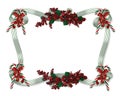 Christmas border ribbons Royalty Free Stock Photo