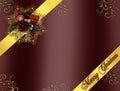 Christmas Border Ribbons burgundy Royalty Free Stock Photo