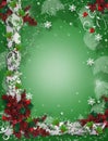 Christmas border ribbons elegant holly Royalty Free Stock Photo