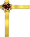 Christmas Border Ribbons gold Royalty Free Stock Photo