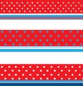 CHRISTMAS BORDER VECTOR Set 2024 decoration template red white blue color Royalty Free Stock Photo