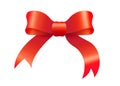 Christmas Bow Red Royalty Free Stock Photo