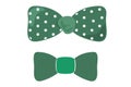 Christmas bow ties on white background. Royalty Free Stock Photo