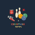 Christmas bowl party fancy vector icon Royalty Free Stock Photo