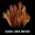 Black lives matters. Social poster, banner