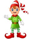 Christmas boy elf cartoon Royalty Free Stock Photo