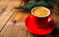 Christmas breakfast, fragrant coffee