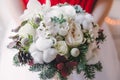 Christmas bridal bouquet.