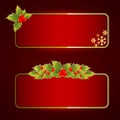 Christmas bright blank festive banners set