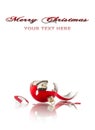 Christmas. Broken red christmas ball isolated on white Royalty Free Stock Photo