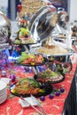 Christmas Buffet Setting Royalty Free Stock Photo