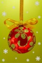 Christmas bulb with snoweflakes Royalty Free Stock Photo