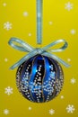 Christmas bulb with snoweflakes. Royalty Free Stock Photo