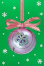 Christmas bulb with snoweflakes. Royalty Free Stock Photo