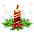 Christmas burning candle