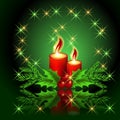 Christmas burning candle