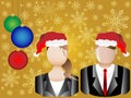 Christmas Business Avatars Illustration Royalty Free Stock Photo