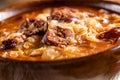 Christmas cabbage soup, a traditional Eastern European Christmas dish Royalty Free Stock Photo