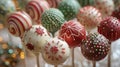 Christmas Cake Pops Royalty Free Stock Photo
