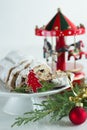 Christmas cake - Stollen, bauble and carousel music box
