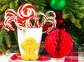 Christmas candies with gingerbread man