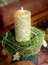 Christmas candle Royalty Free Stock Photo