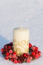 Christmas candle decoration