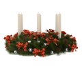 Christmas Candle Decoration Isolated Royalty Free Stock Photo