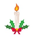 christmas candle decoration Royalty Free Stock Photo