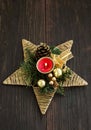 Christmas Candle Decoration Star Royalty Free Stock Photo