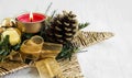 Christmas Candle Decoration Star Royalty Free Stock Photo